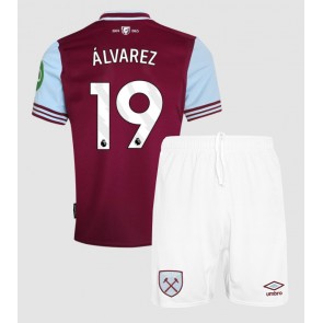 West Ham United Edson Alvarez #19 Dětské Domácí dres komplet 2024-25 Krátký Rukáv (+ trenýrky)